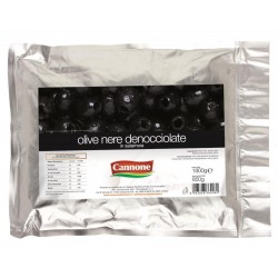 Cannone Olive Nere Denocciolate In Salamoia Busta 1,8 kg