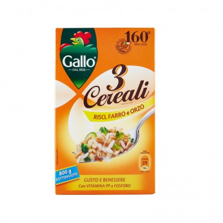 Gallo Riso Ai 3 Cereali Vakuumverpackt 800 g