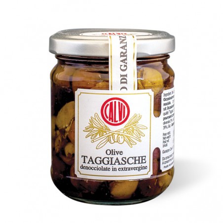 Calvi Entsteinte Taggiasca-Oliven in Nativem Olivenöl Extra 850 g
